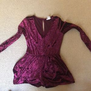 velvet romper
